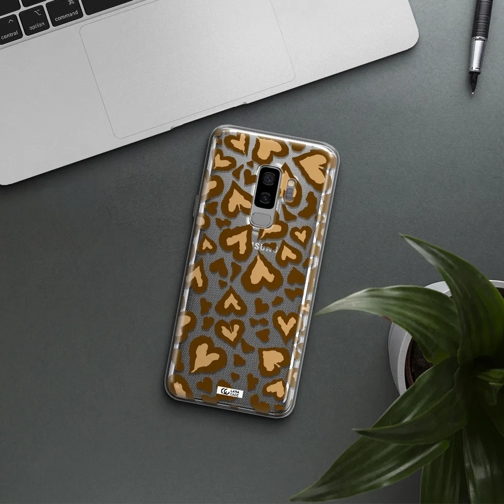 Heart Leopard Samsung S9 Plus Clear TPU Case