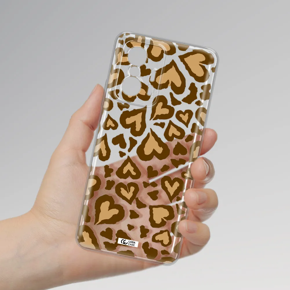 Heart Leopard Xiaomi 11T Clear Tpu Case