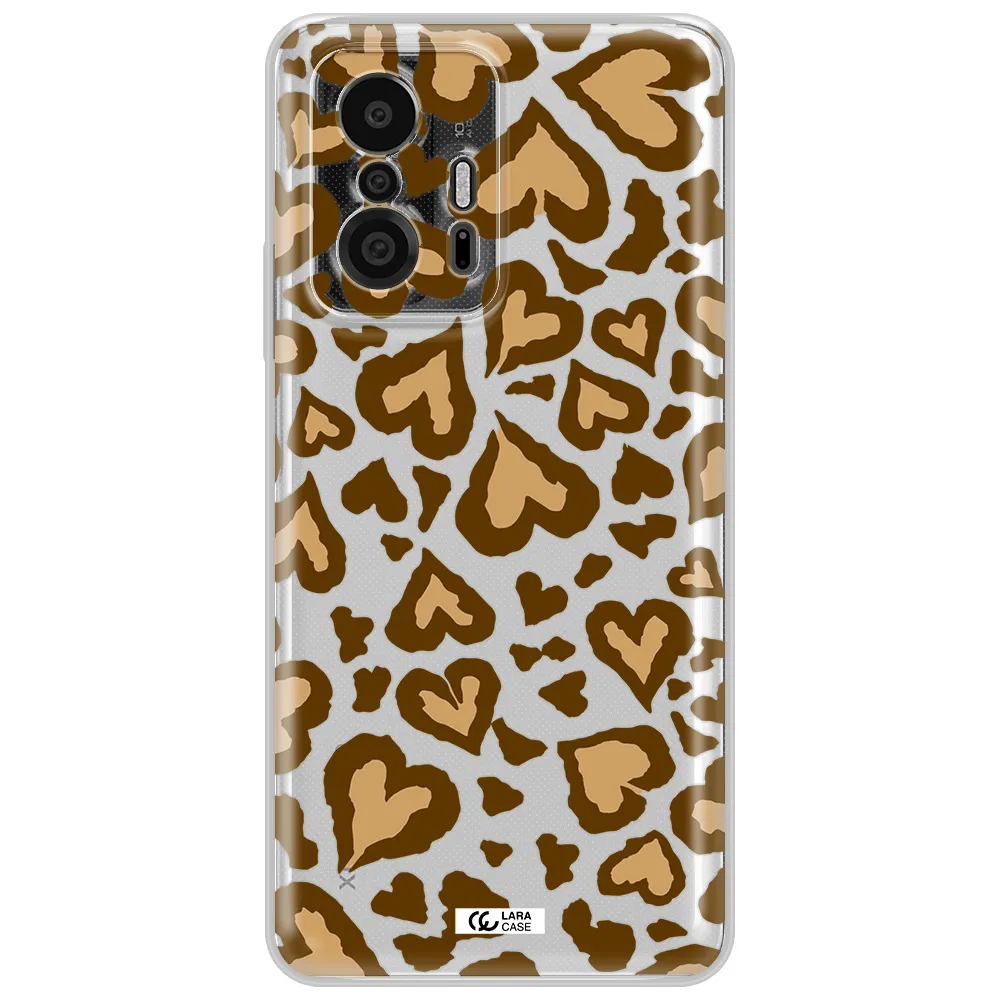 Heart Leopard Xiaomi 11T Pro Clear Tpu Case