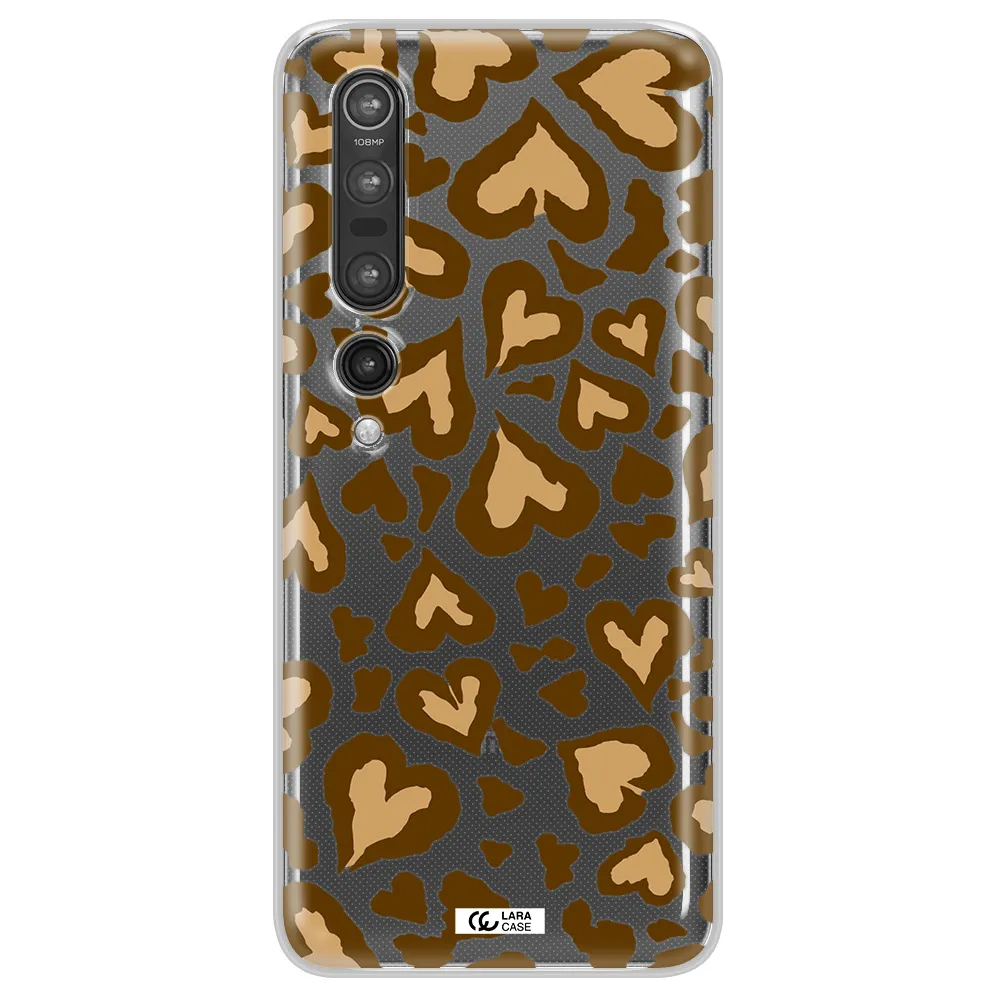 Heart Leopard Xiaomi Mi 10 Pro Clear TPU Case