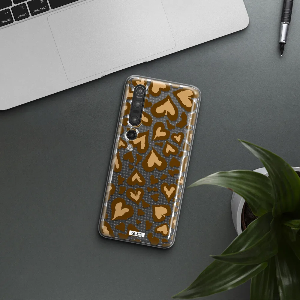 Heart Leopard Xiaomi Mi 10 Pro Clear TPU Case