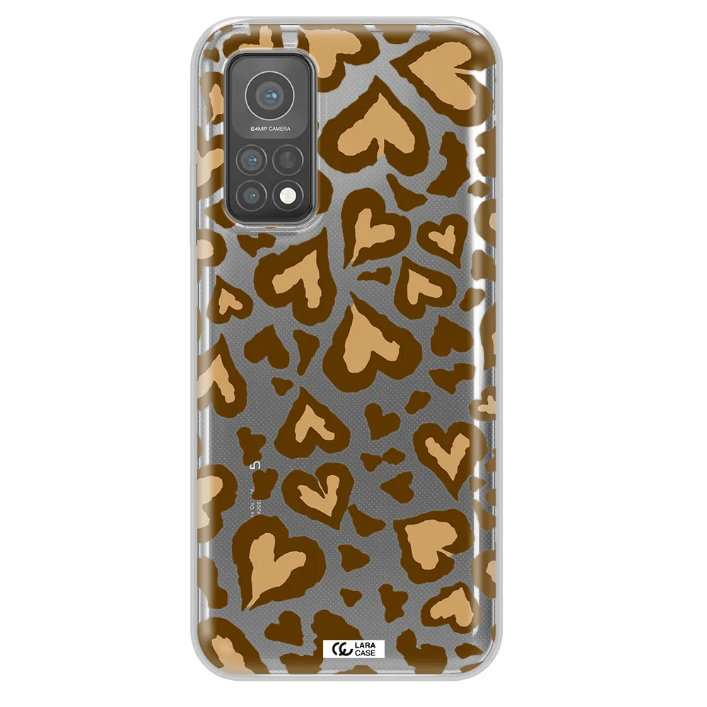 Heart Leopard Xiaomi Mi 10 T Pro Clear TPU Case