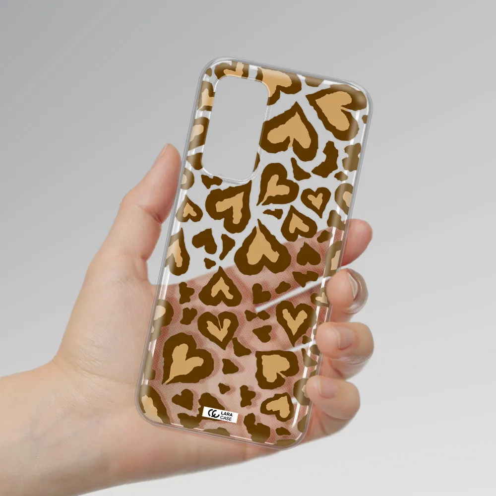 Heart Leopard Xiaomi Mi 10T Clear TPU Case