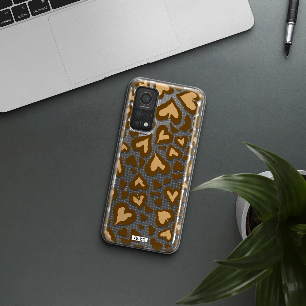 Heart Leopard Xiaomi Mi 10T Clear TPU Case