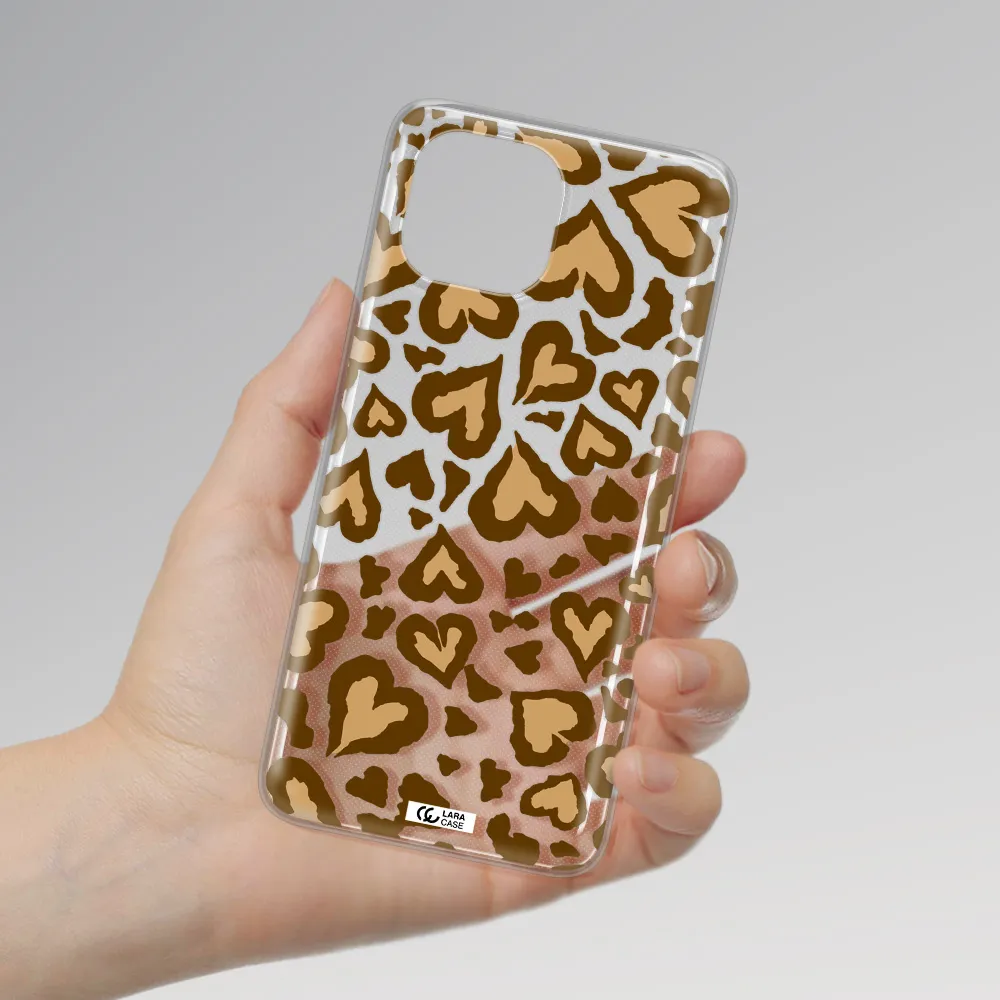 Heart Leopard Xiaomi Mi 11 Lite Clear TPU Case