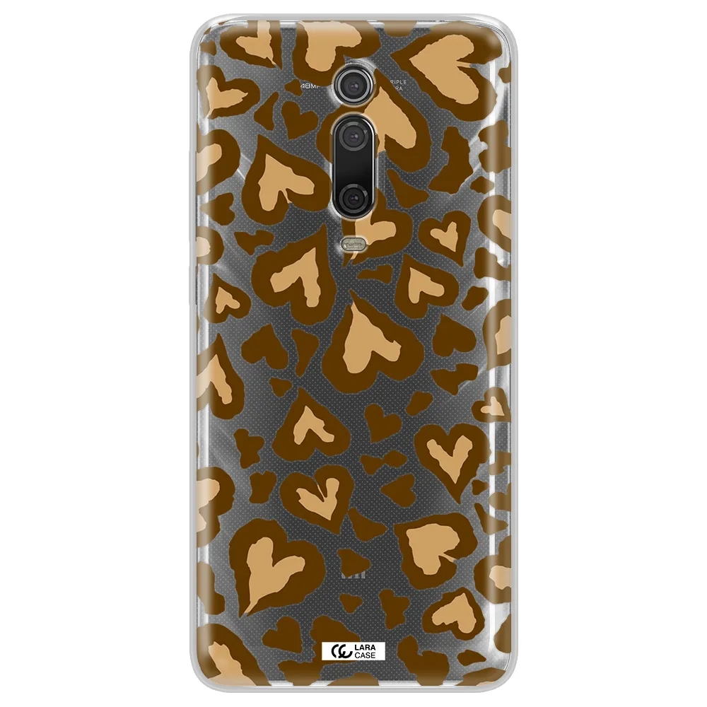 Heart Leopard Xiaomi Mi 9T Clear TPU Case
