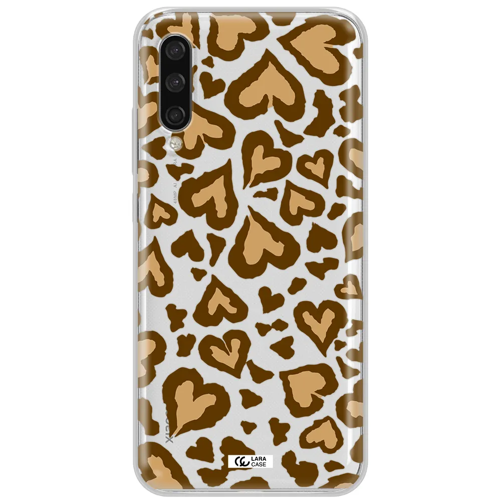 Heart Leopard Xiaomi Mi A3 Clear Tpu Case