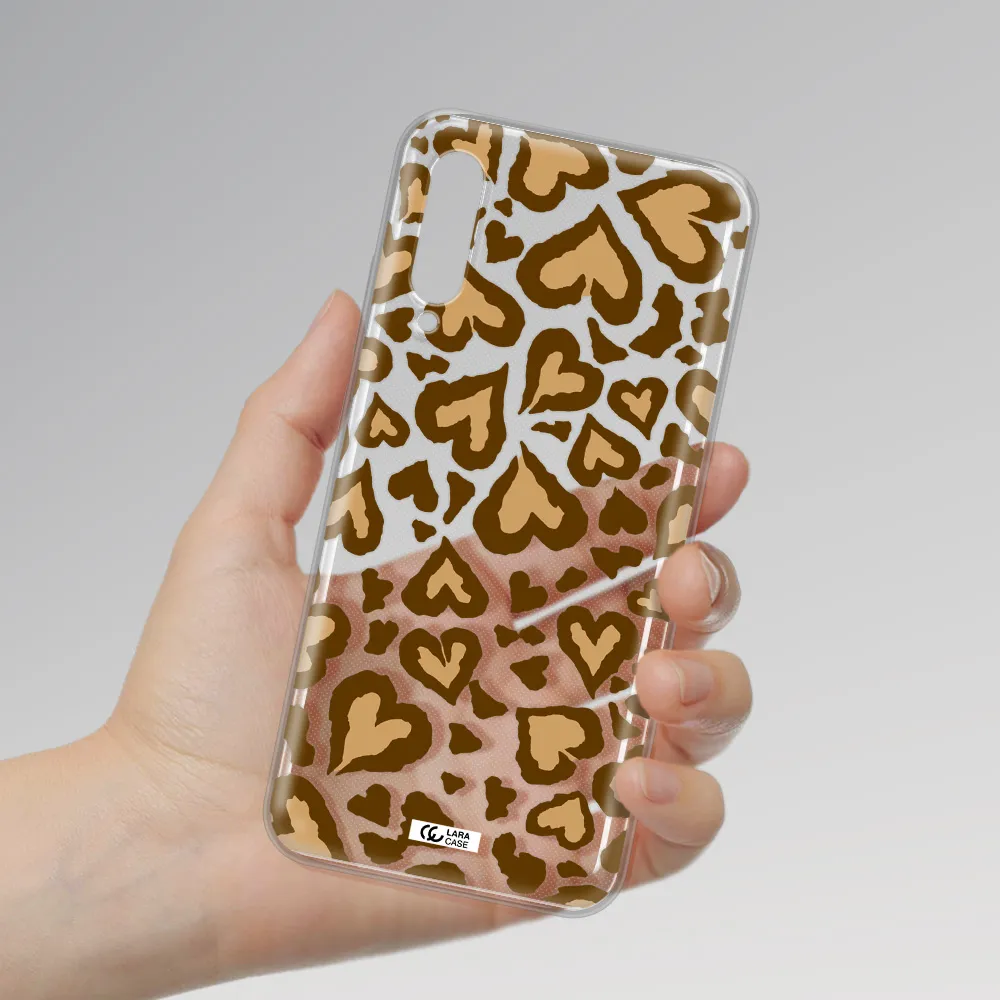 Heart Leopard Xiaomi Mi A3 Clear Tpu Case