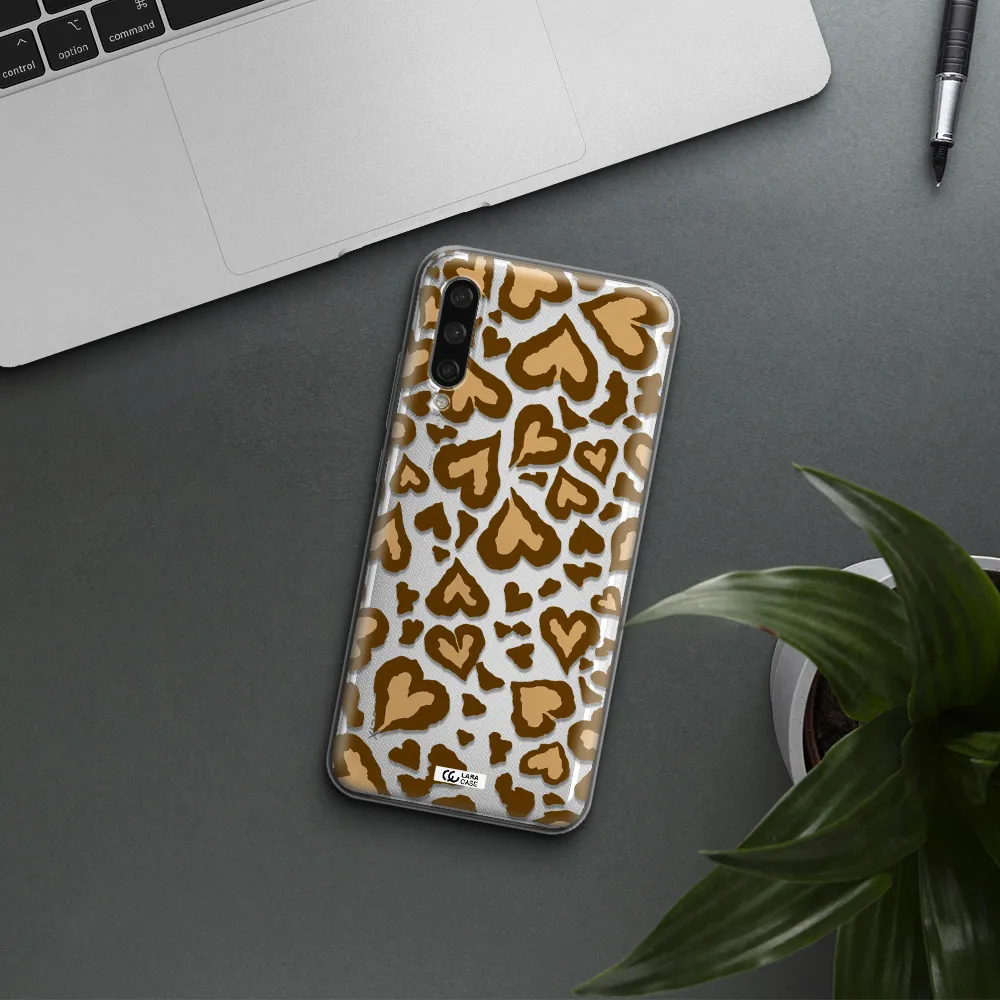 Heart Leopard Xiaomi Mi A3 Clear Tpu Case