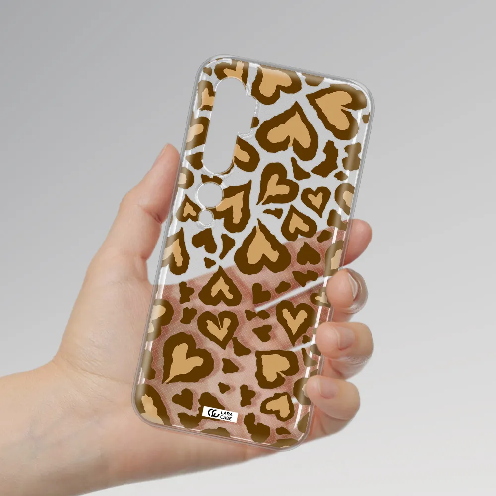 Heart Leopard Xiaomi Mi Note 10 Clear TPU Case