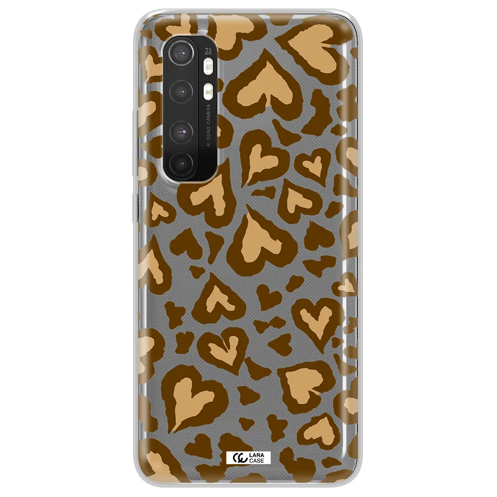 Heart Leopard Xiaomi Mi Note 10 Lite Clear TPU Case