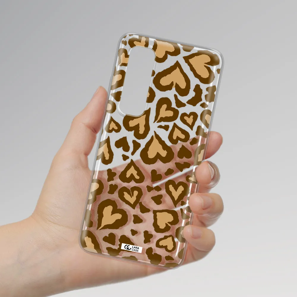 Heart Leopard Xiaomi Mi Note 10 Lite Clear TPU Case