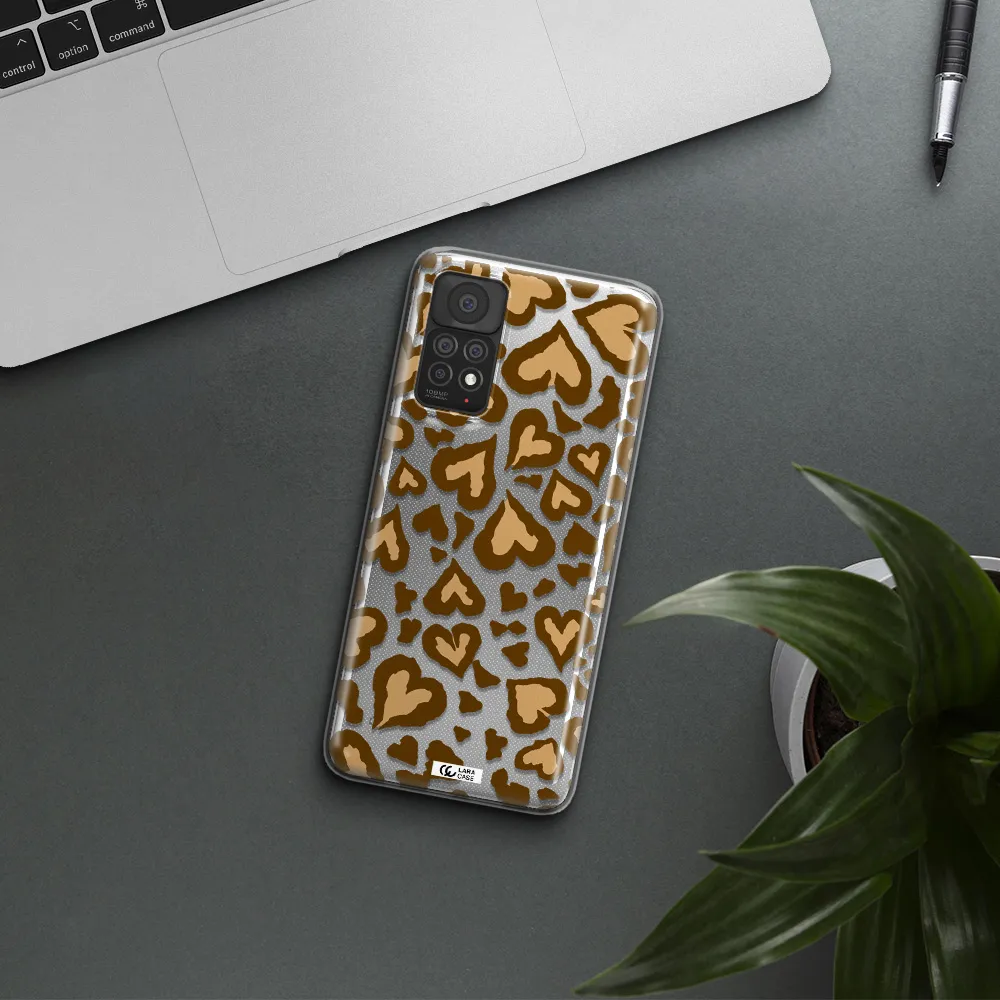 Heart Leopard Xiaomi Note 11 Pro Clear TPU Case