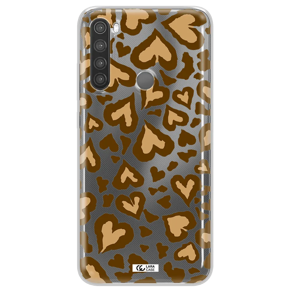 Heart Leopard Xiaomi Note 8 Clear TPU Case