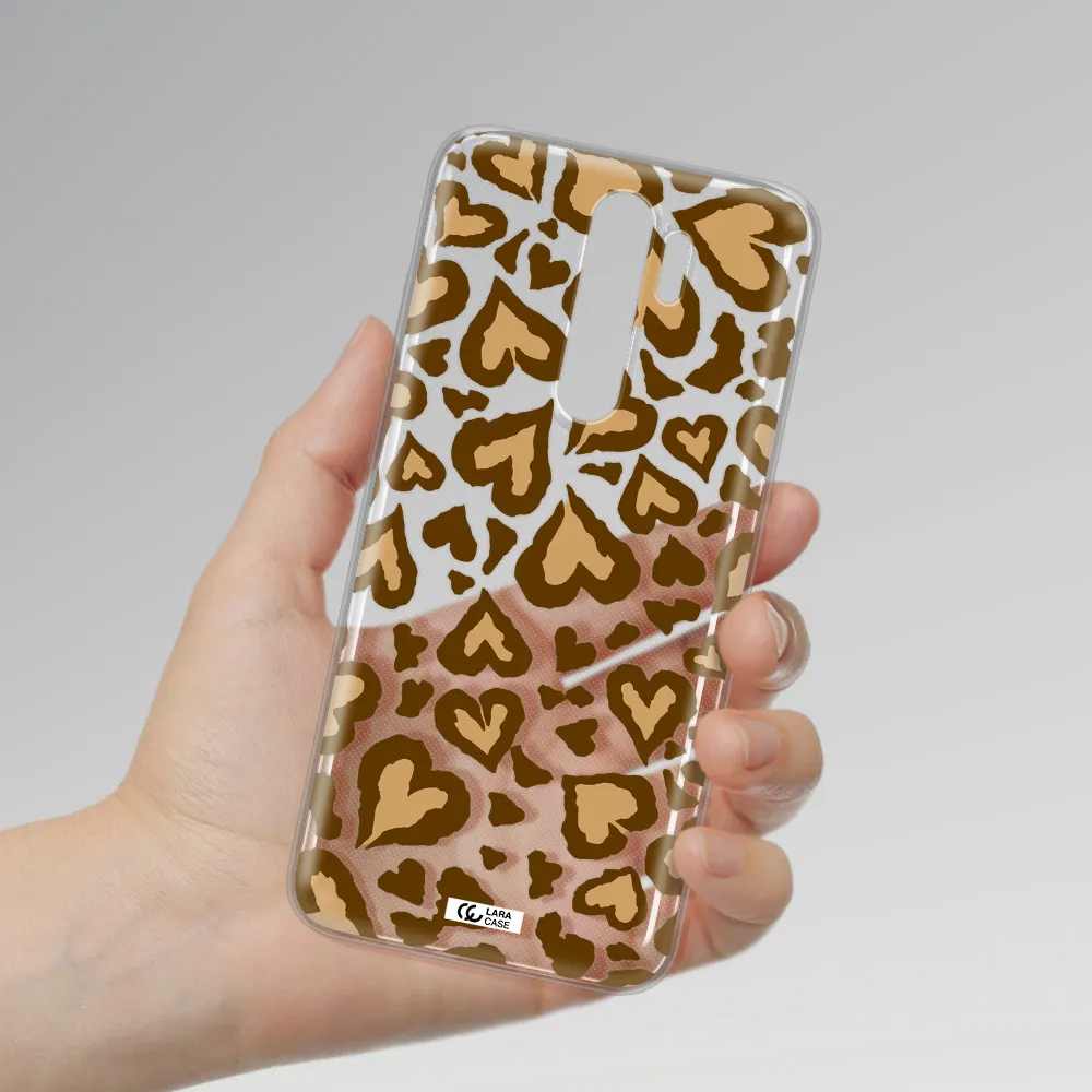 Heart Leopard Xiaomi Note 8 Pro Clear TPU Case