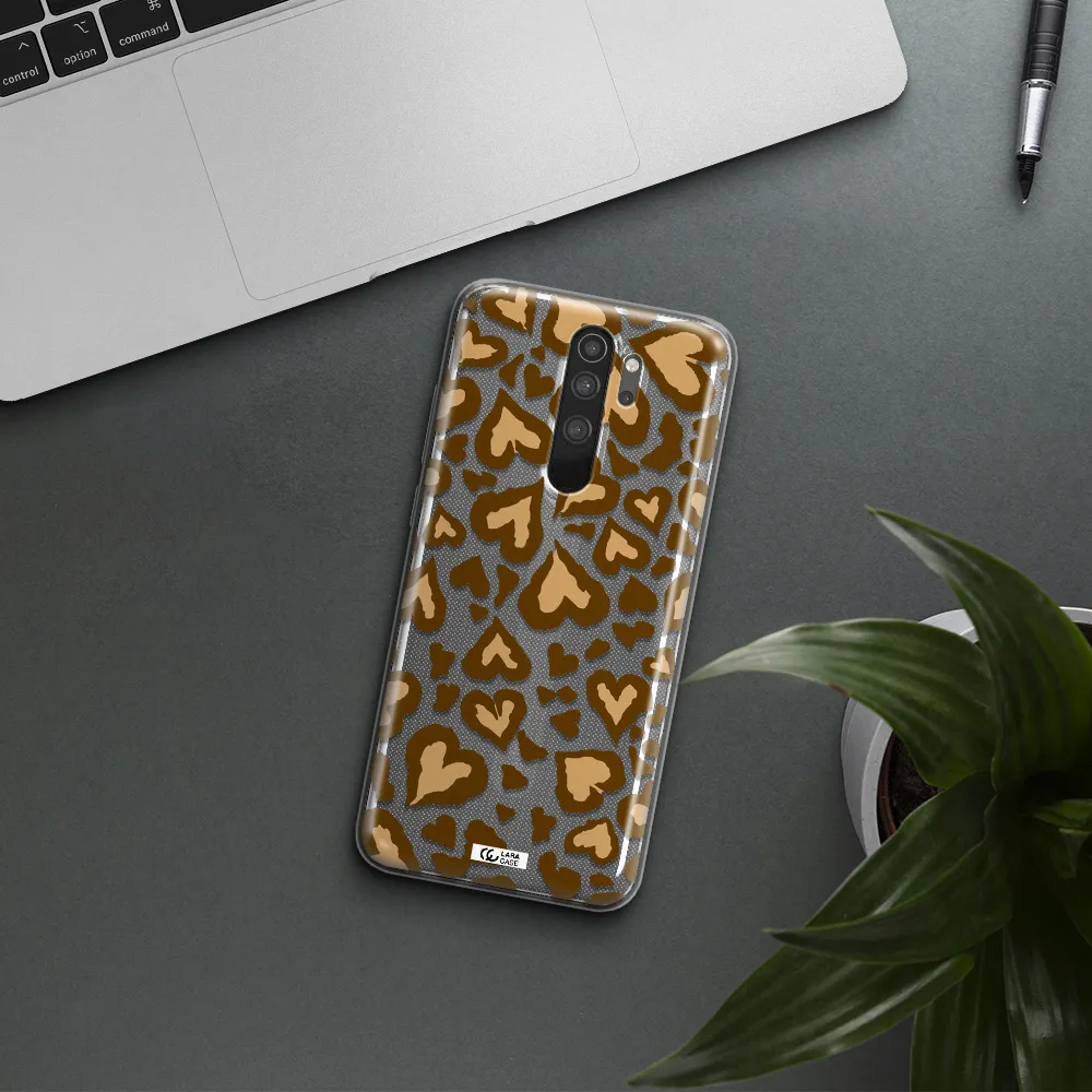 Heart Leopard Xiaomi Note 8 Pro Clear TPU Case