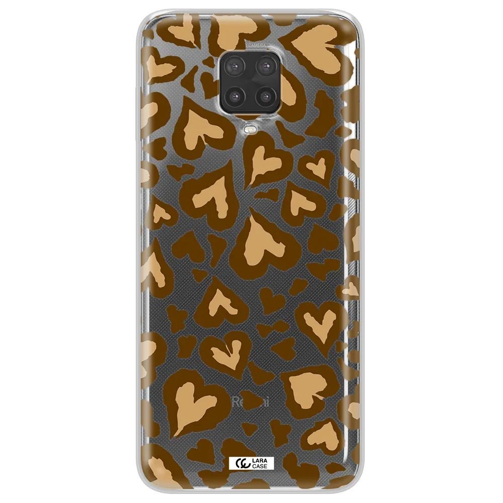 Heart Leopard Xiaomi Note 9 Pro Clear TPU Case