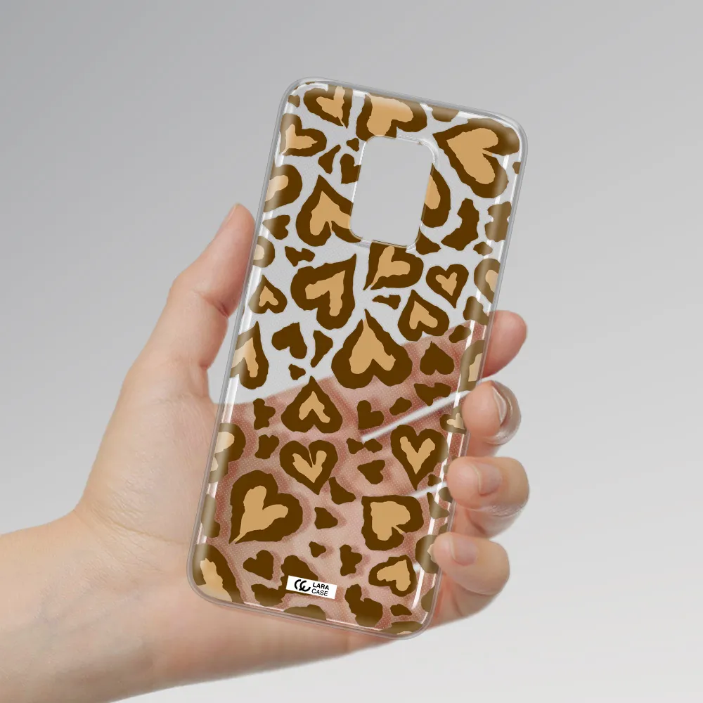 Heart Leopard Xiaomi Note 9S Clear TPU Case