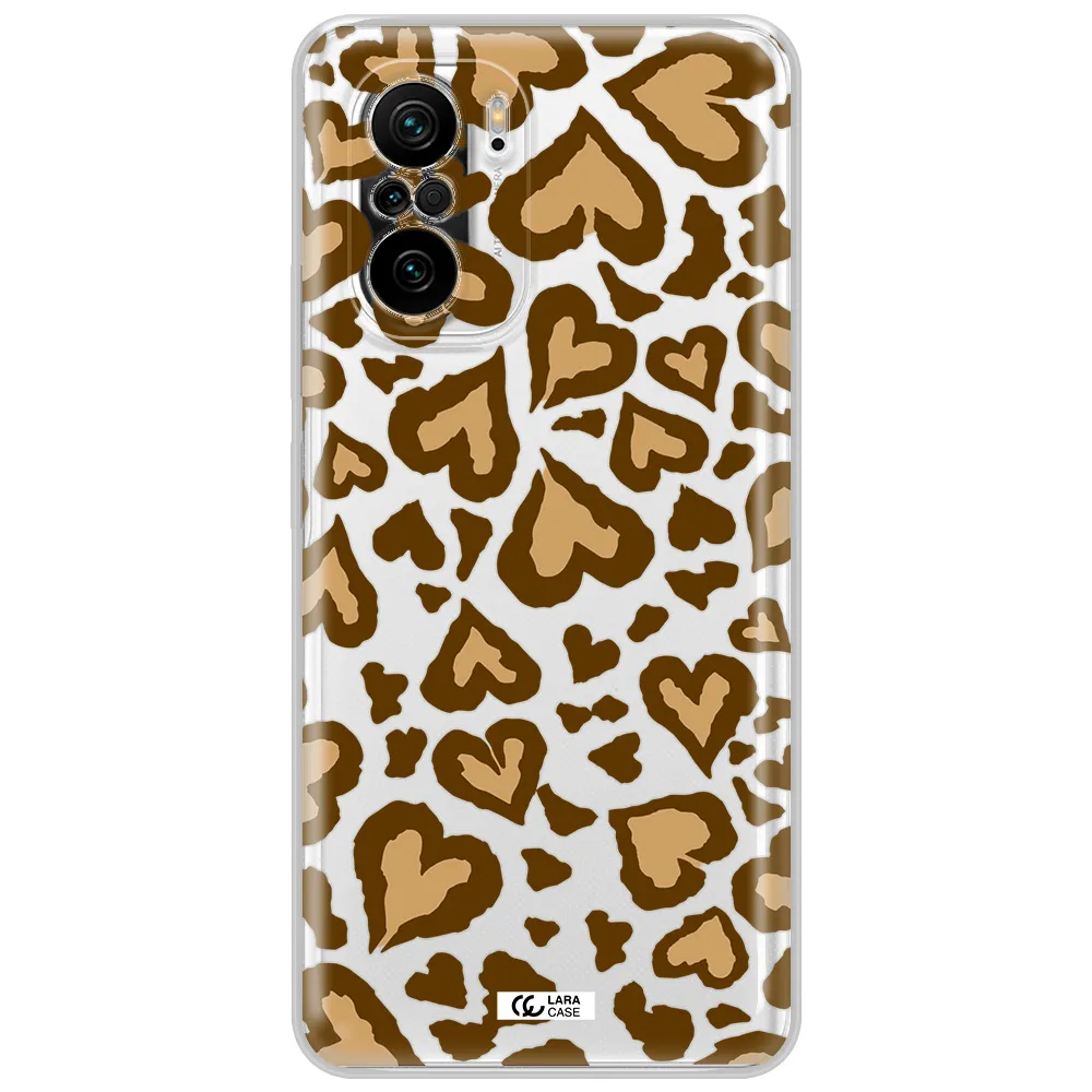 Heart Leopard Xiaomi Poco F3 Clear Tpu Case