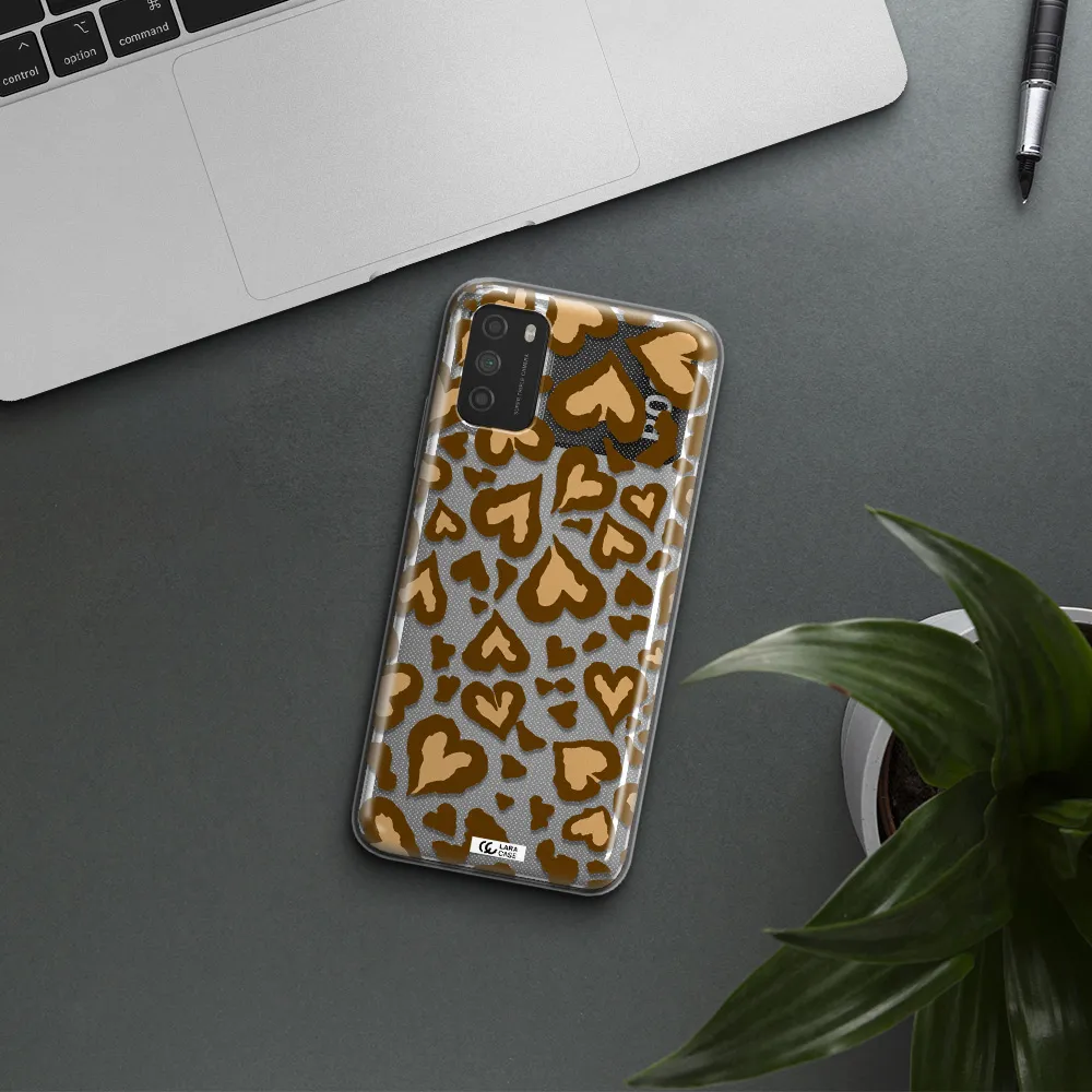 Heart Leopard Xiaomi Poco M3 Clear TPU Case