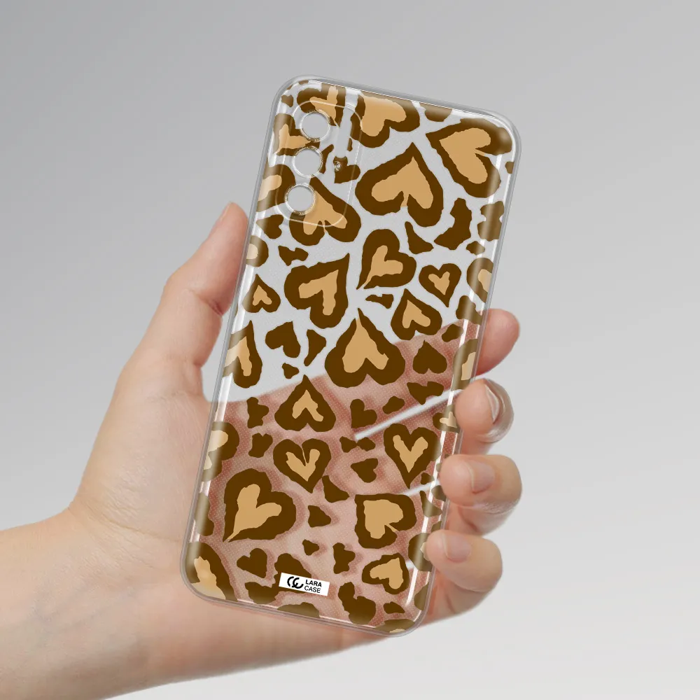 Heart Leopard Xiaomi Poco M3 Pro Clear Tpu Case