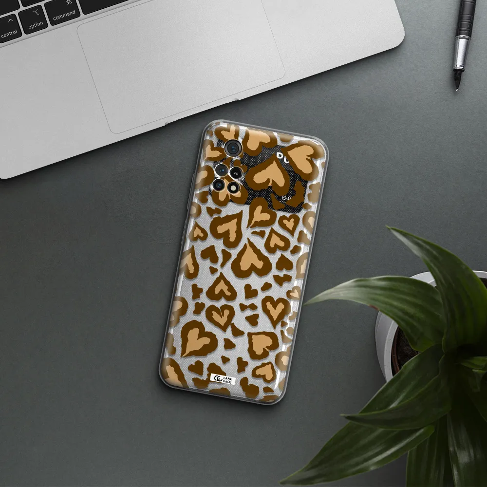 Heart Leopard Xiaomi Poco M4 Pro 4G Clear Tpu Case
