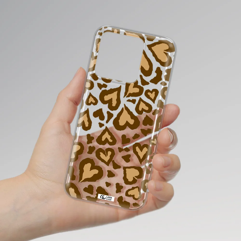 Heart Leopard Xiaomi Redmi 10A Clear TPU Case