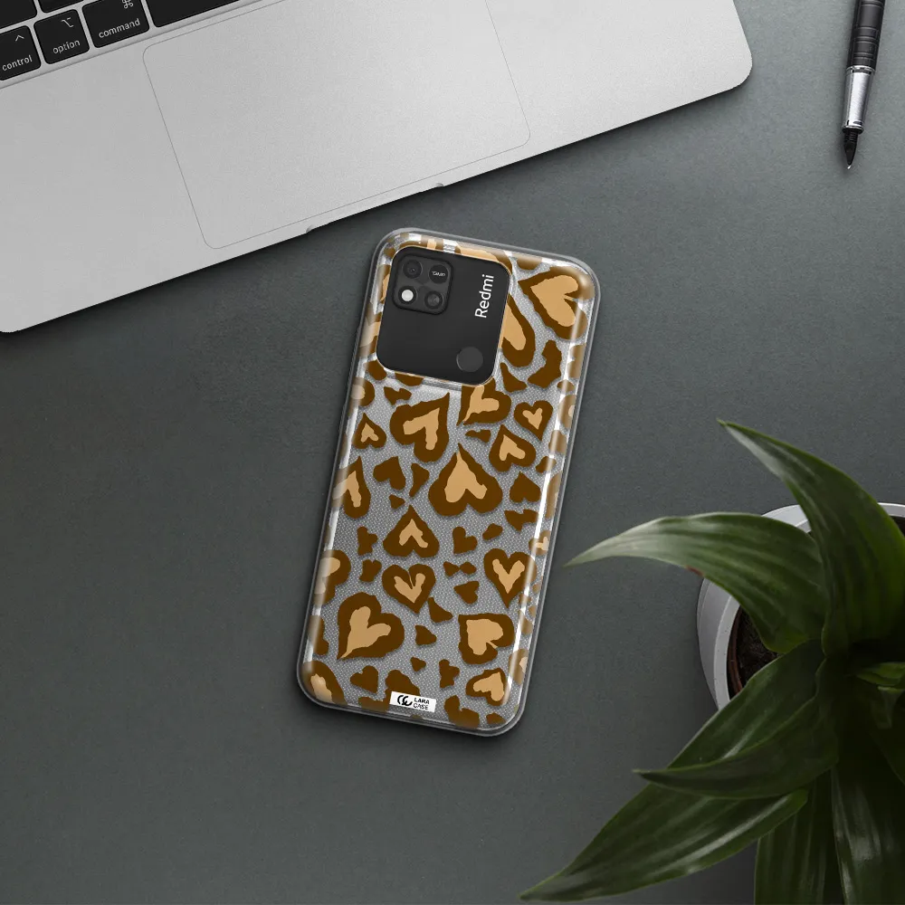 Heart Leopard Xiaomi Redmi 10A Clear TPU Case