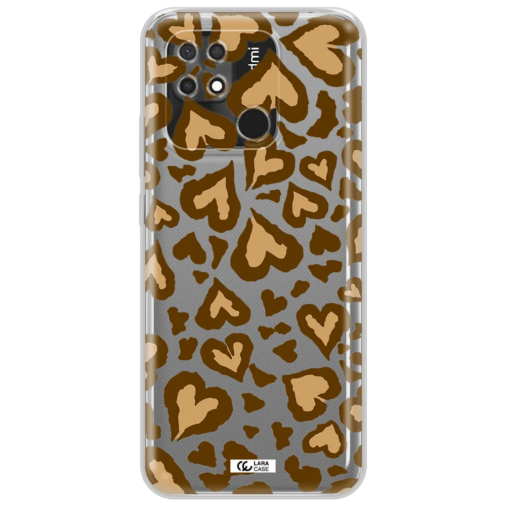 Heart Leopard Xiaomi Redmi 10C Clear TPU Case