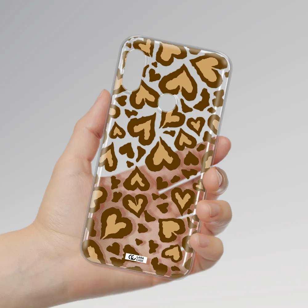 Heart Leopard Xiaomi Redmi 6 Pro Clear TPU Case