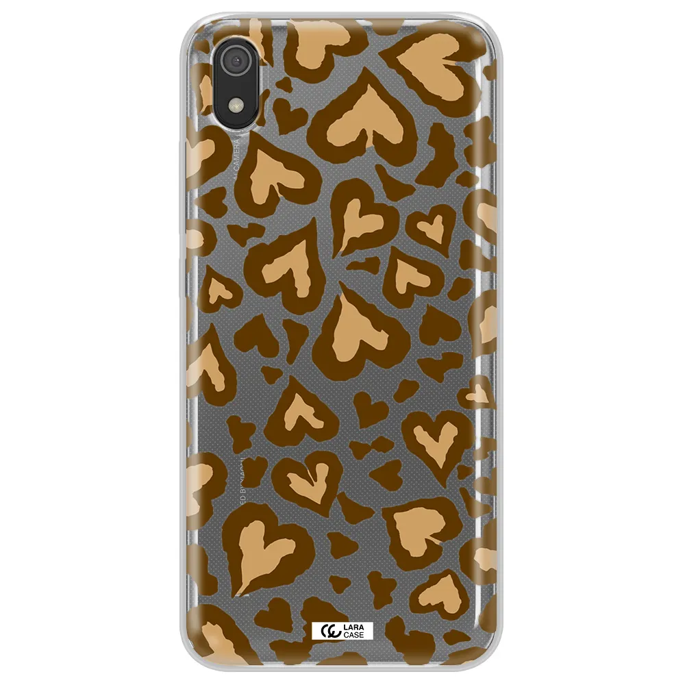 Heart Leopard Xiaomi Redmi 7A Clear TPU Case