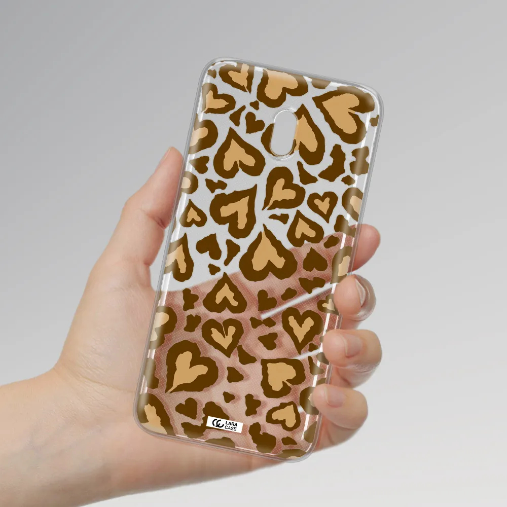 Heart Leopard Xiaomi Redmi 8A Clear TPU Case