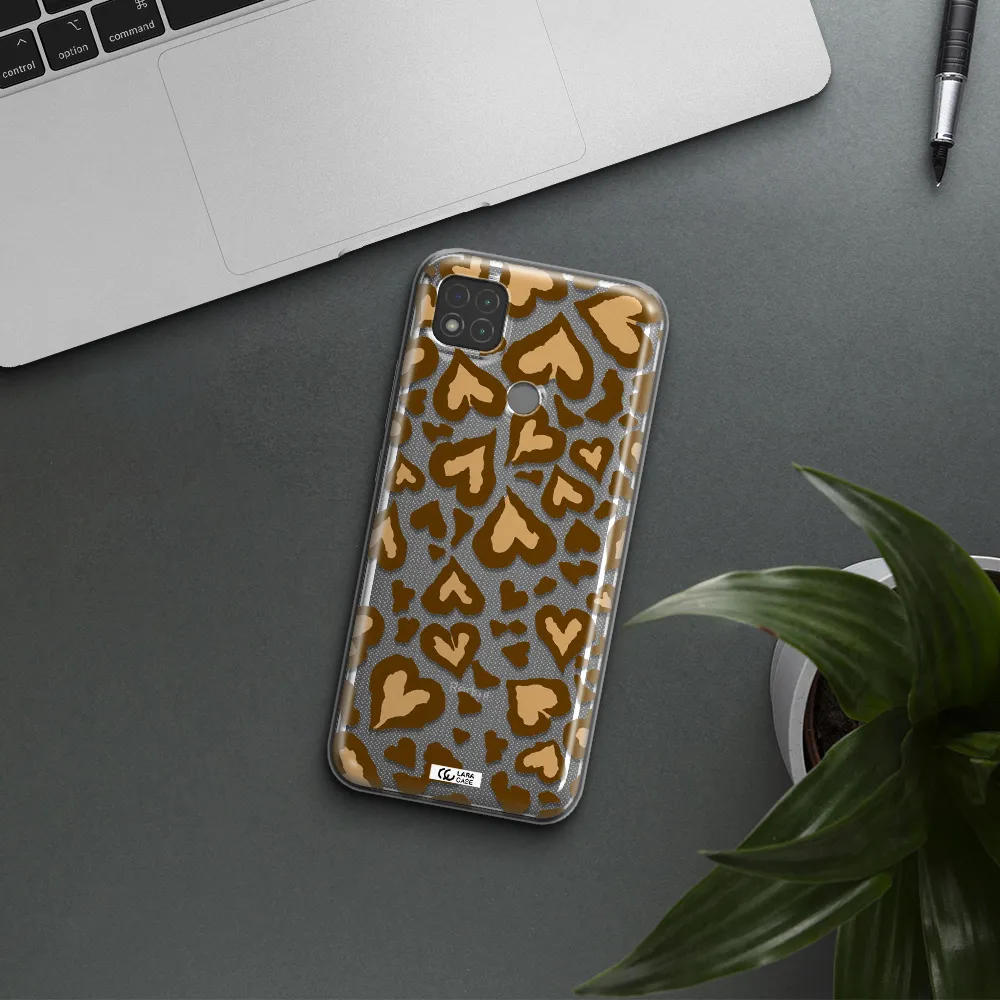 Heart Leopard Xiaomi Redmi 9C Clear TPU Case