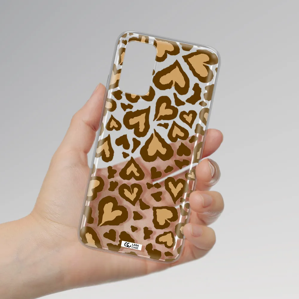 Heart Leopard Xiaomi Redmi 9T Clear TPU Case