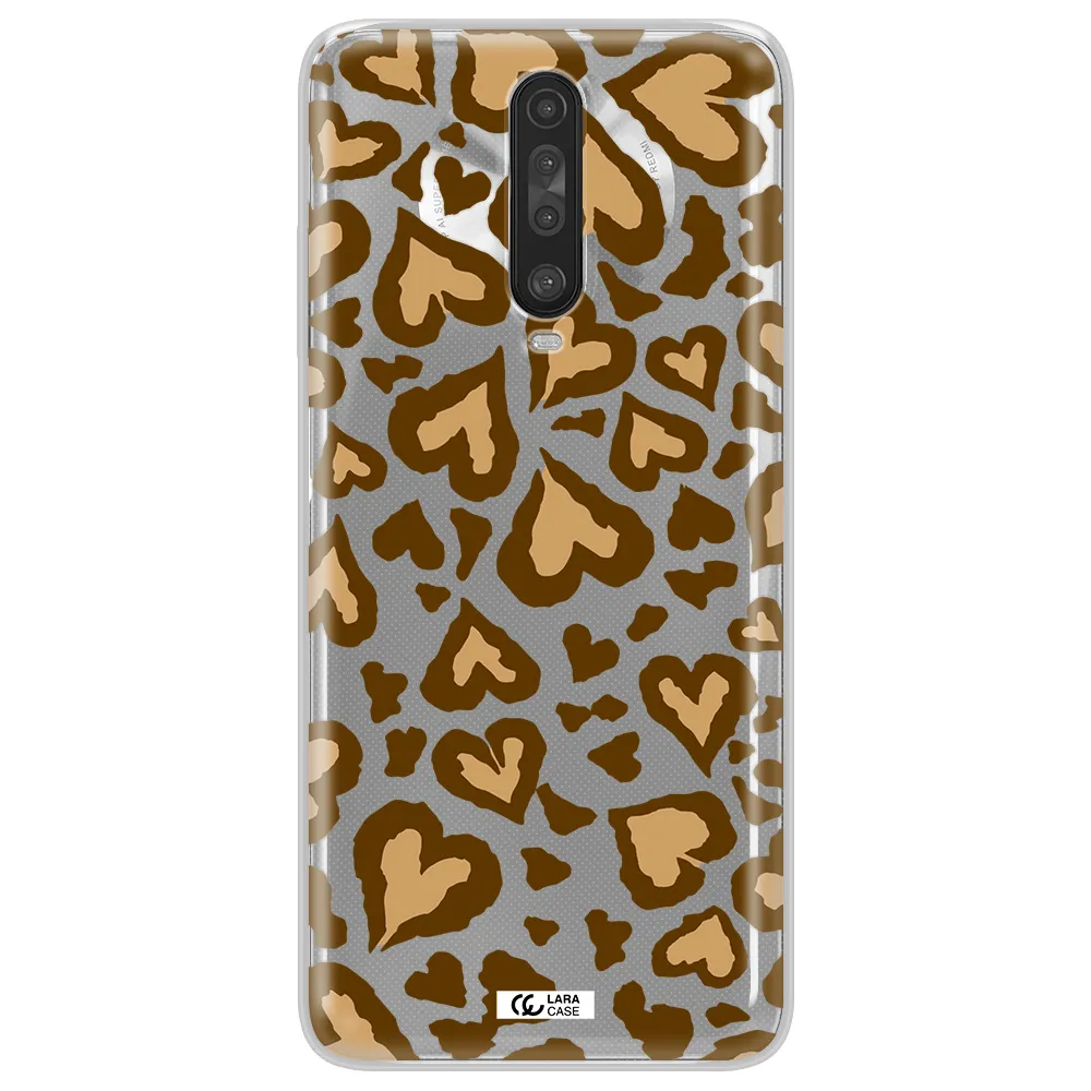 Heart Leopard Xiaomi Redmi K30 Clear TPU Case