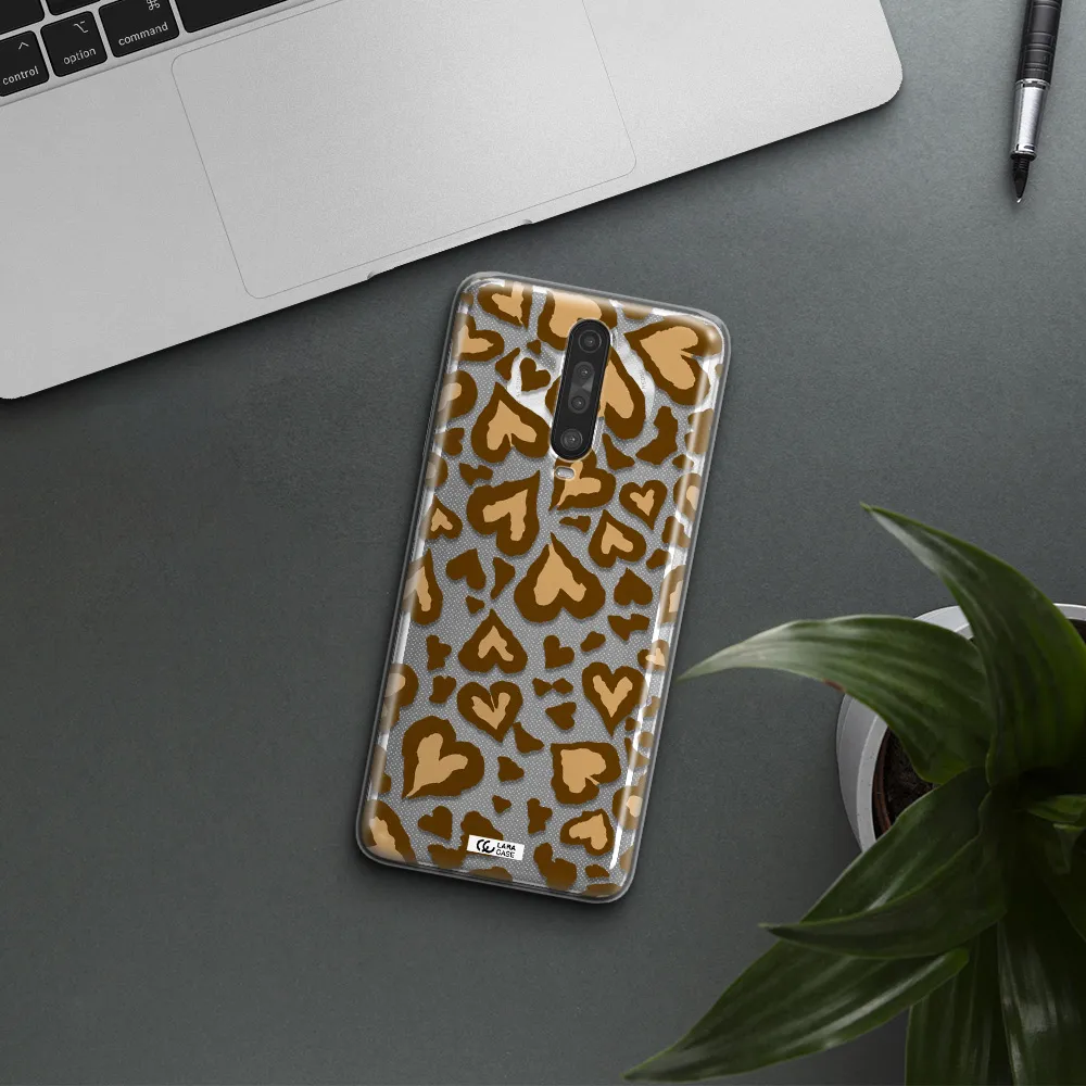 Heart Leopard Xiaomi Redmi K30 Clear TPU Case