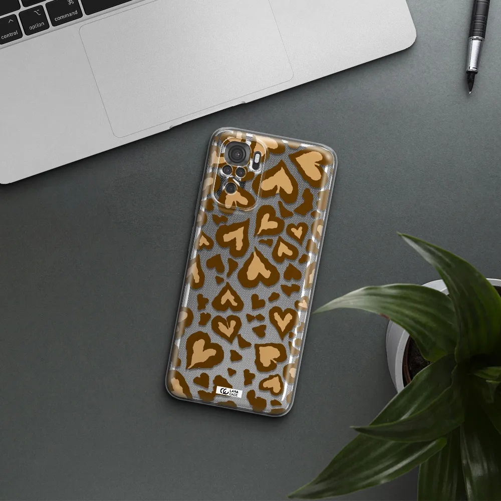 Heart Leopard Xiaomi Redmi Note 10S Clear Tpu Case