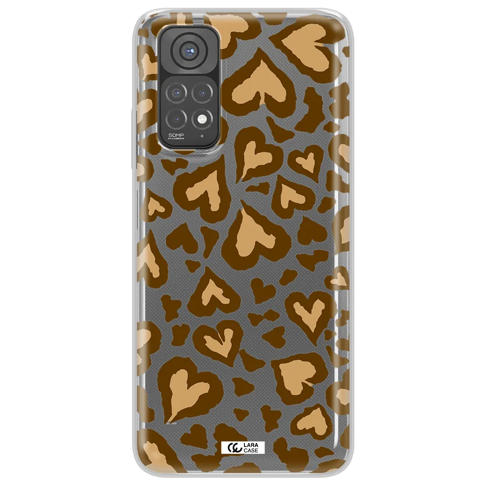 Heart Leopard Xiaomi Redmi Note 11 Clear TPU Case