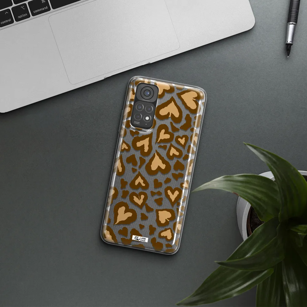 Heart Leopard Xiaomi Redmi Note 11 Clear TPU Case