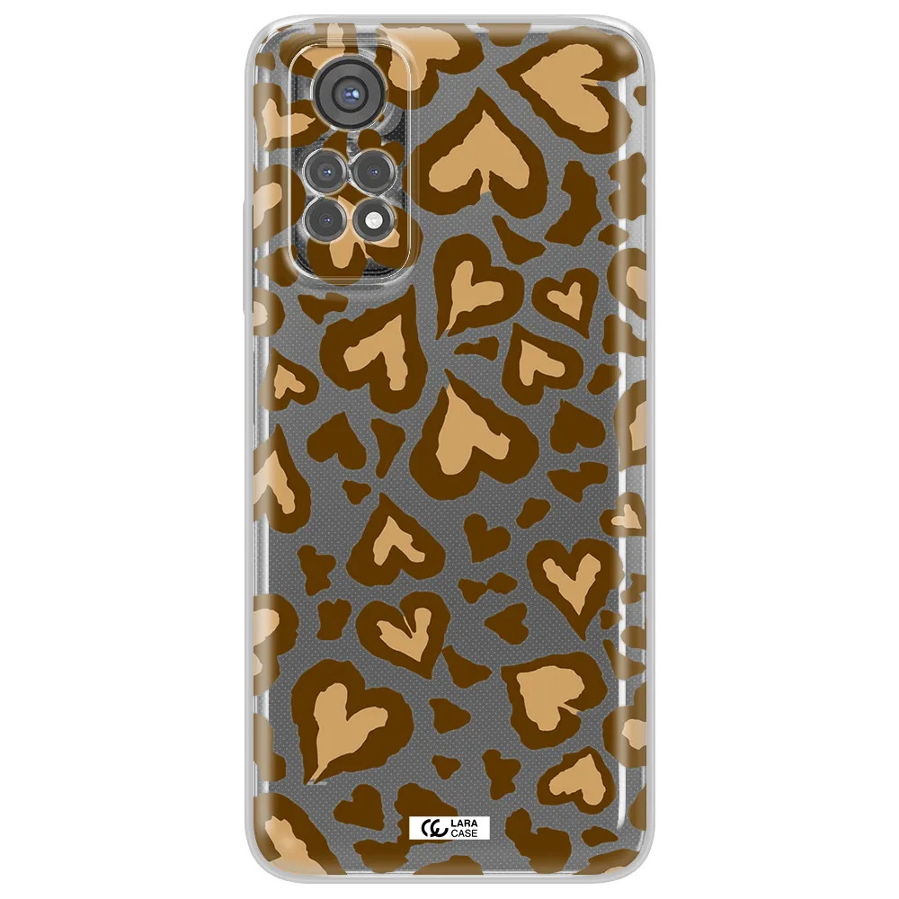 Heart Leopard Xiaomi Redmi Note 11S Clear Tpu Case