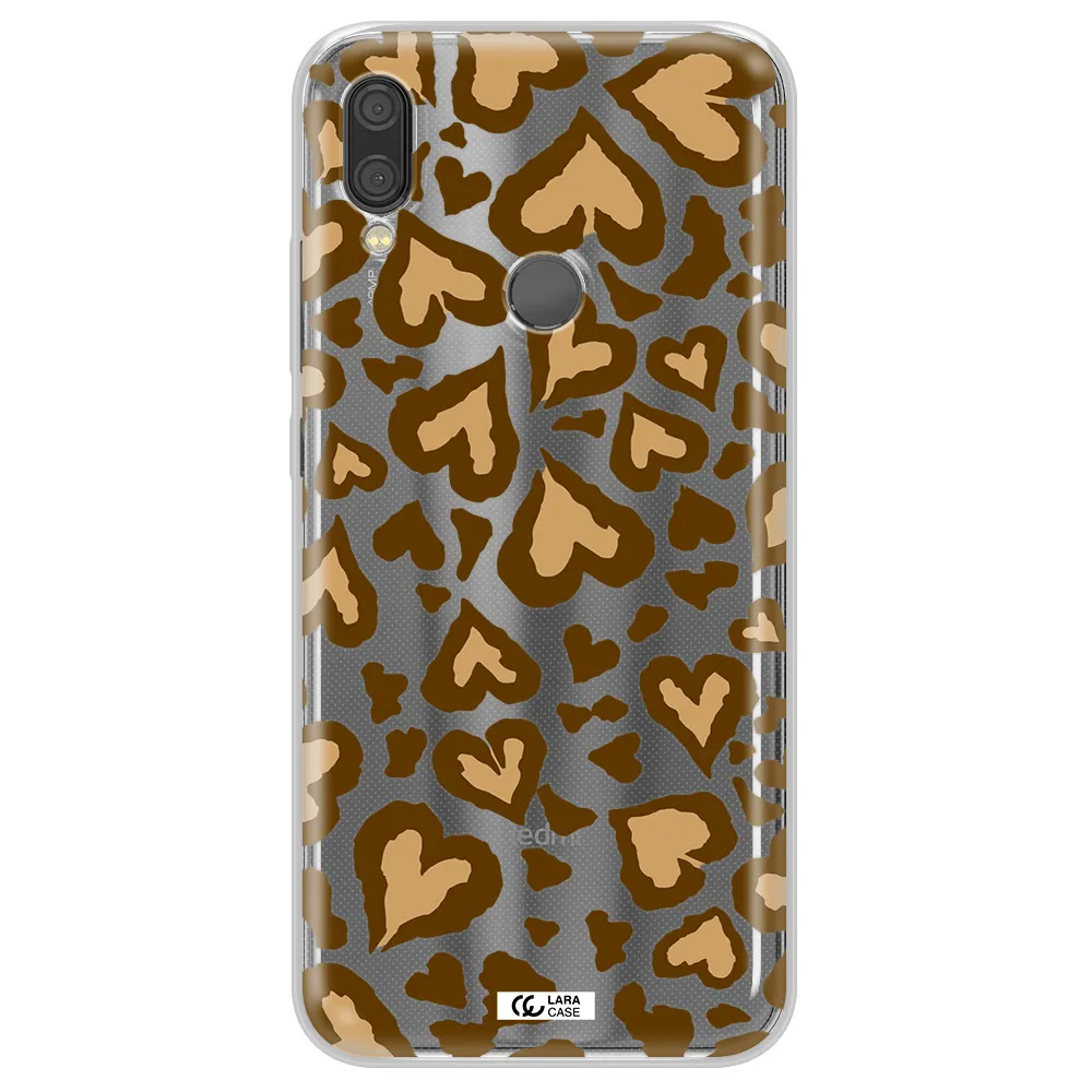 Heart Leopard Xiaomi Redmi Note 7 Clear TPU Case
