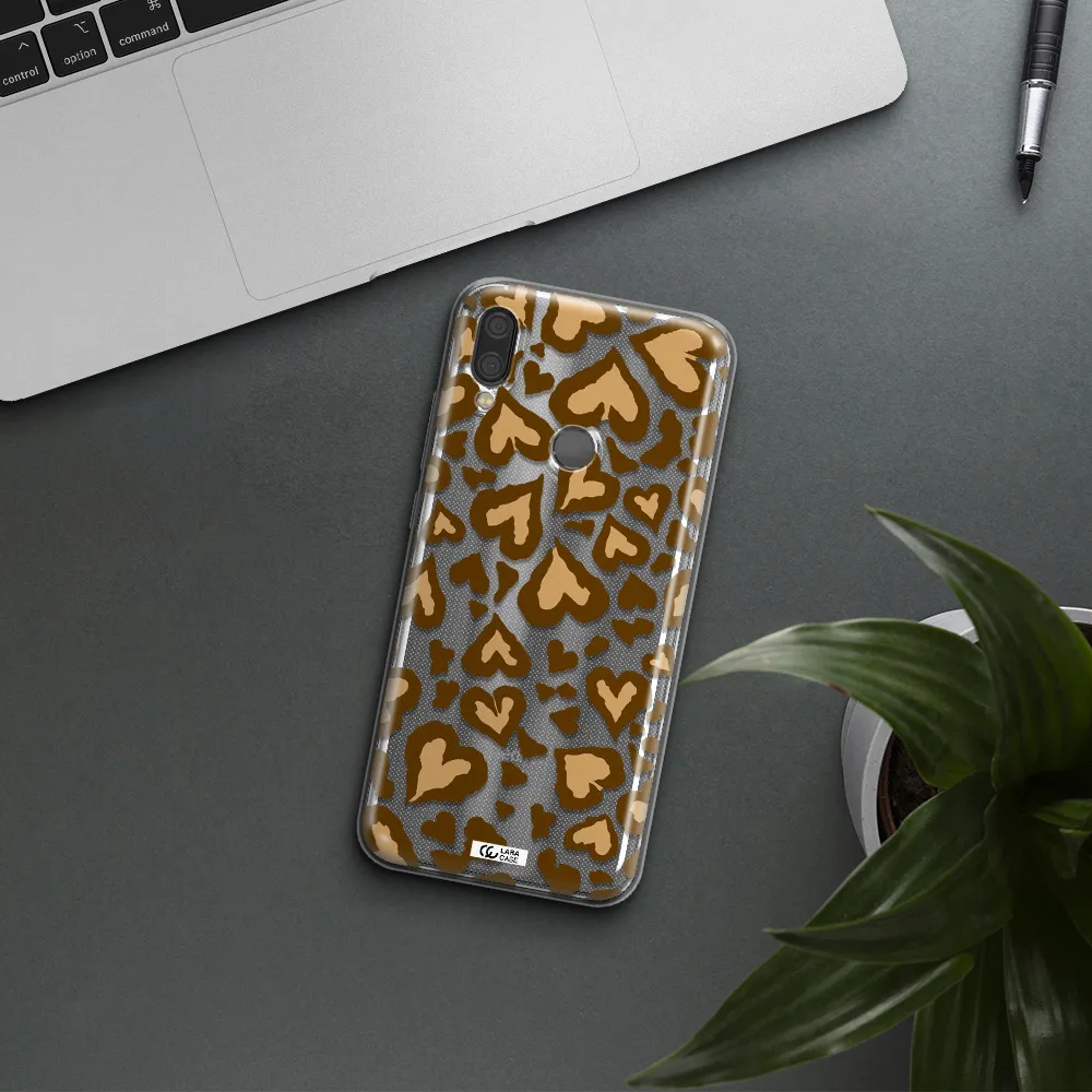 Heart Leopard Xiaomi Redmi Note 7 Clear TPU Case