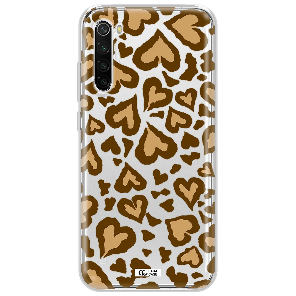 Heart Leopard Xiaomi Redmi Note 8T Clear Tpu Case