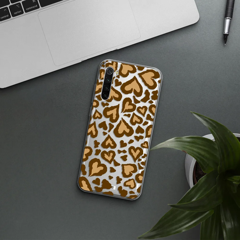 Heart Leopard Xiaomi Redmi Note 8T Clear Tpu Case