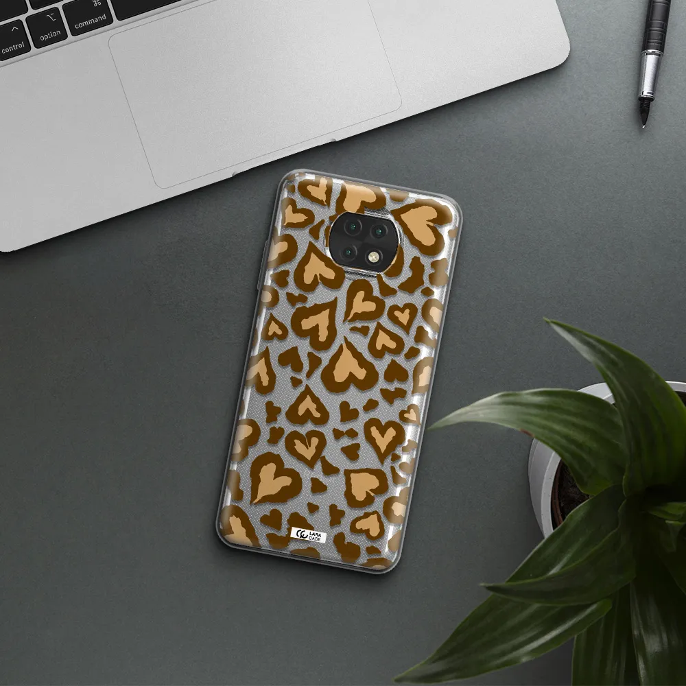Heart Leopard Xiaomi Redmi Note 9T Clear Tpu Case