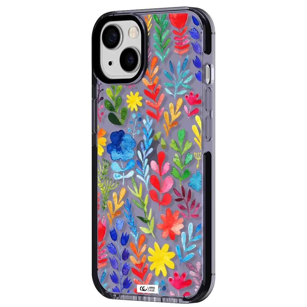 Colorful Watercolor Flowers Apple iPhone 13 impact Lilac Case