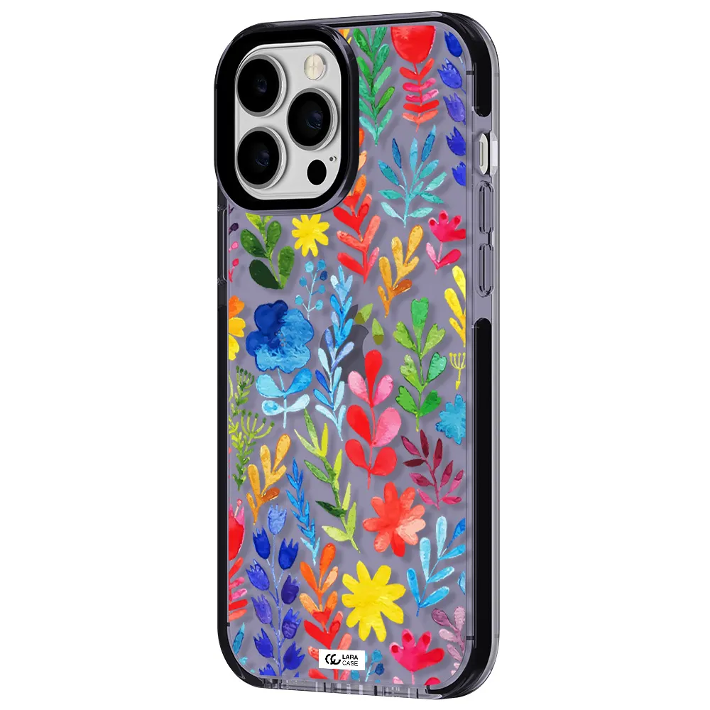 Colorful Watercolor Flowers Apple iPhone 13 Pro Max impact Lilac Case