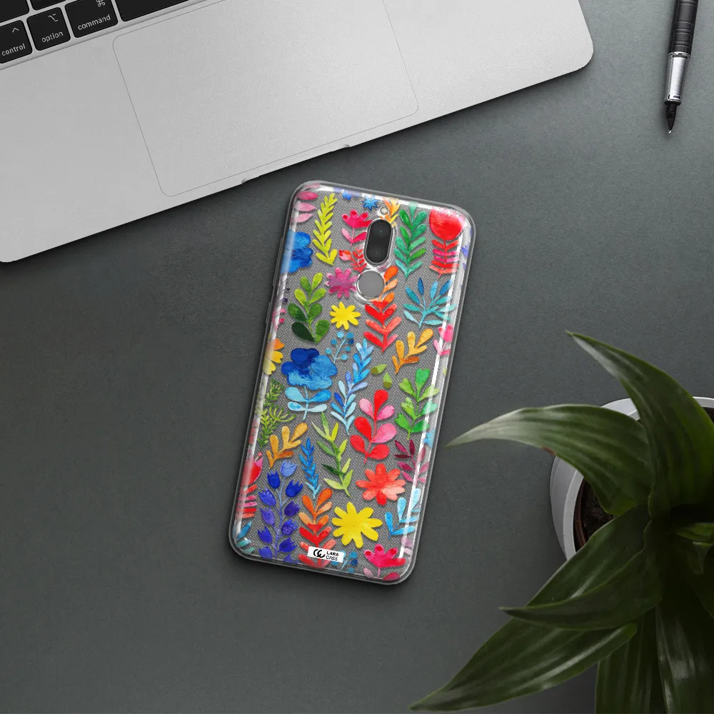 Colorful Watercolor Flowers Huawei Mate 10 Lite Clear TPU Case