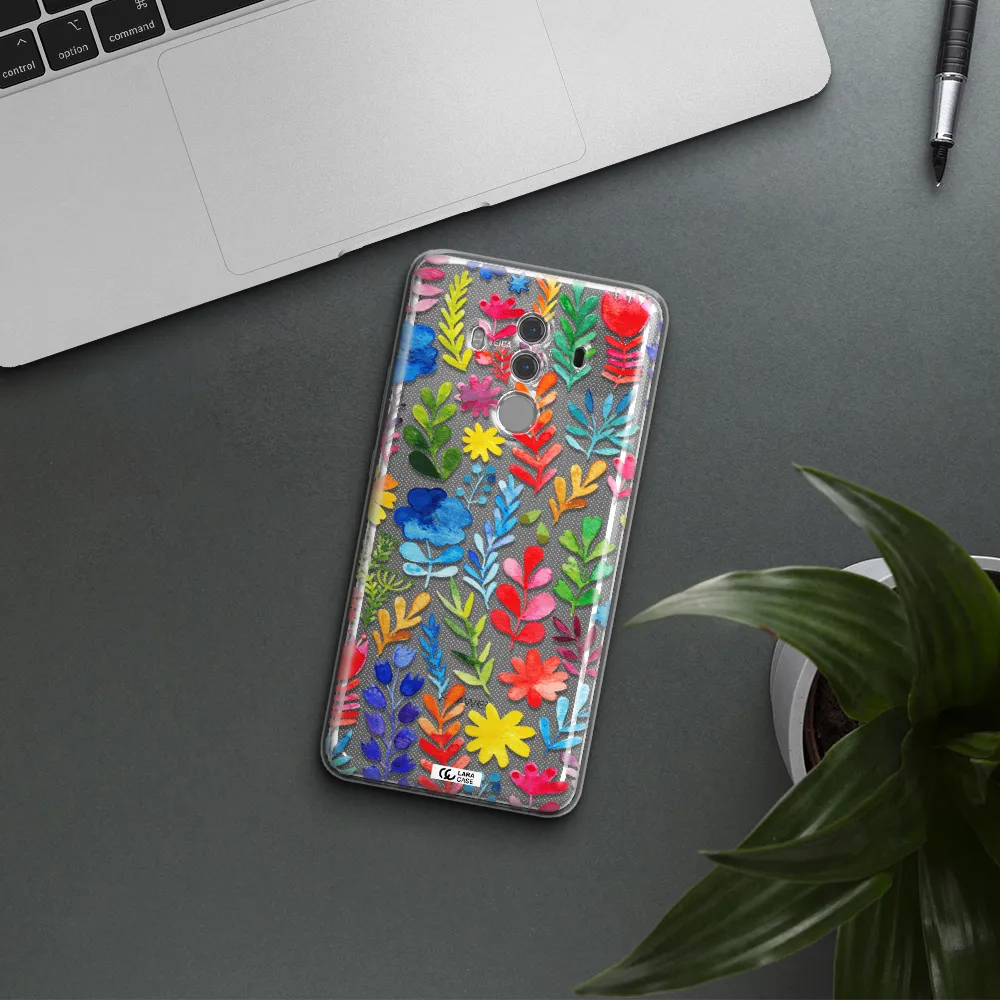 Colorful Watercolor Flowers Huawei Mate 10 Pro Clear TPU Case