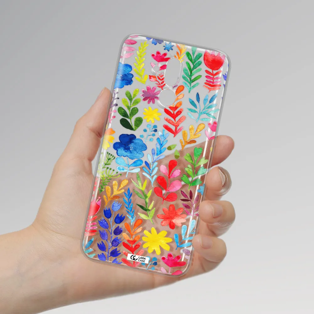 Colorful Watercolor Flowers Huawei Mate 20 Lite Clear TPU Case